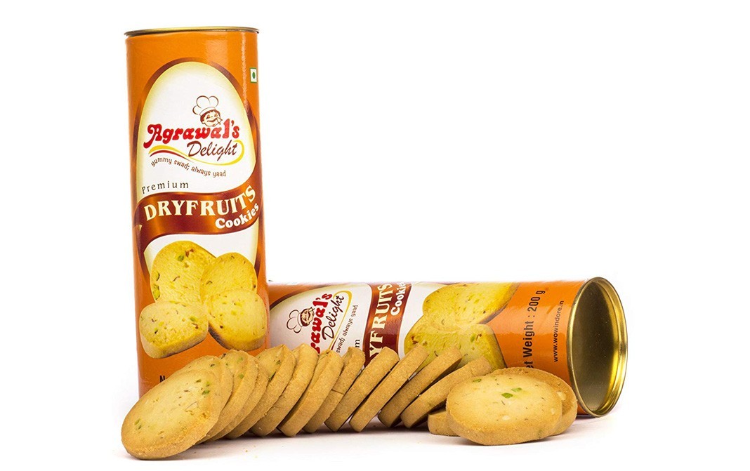 Agrawal's Delight Dryfruits Cookies    Tin  400 grams